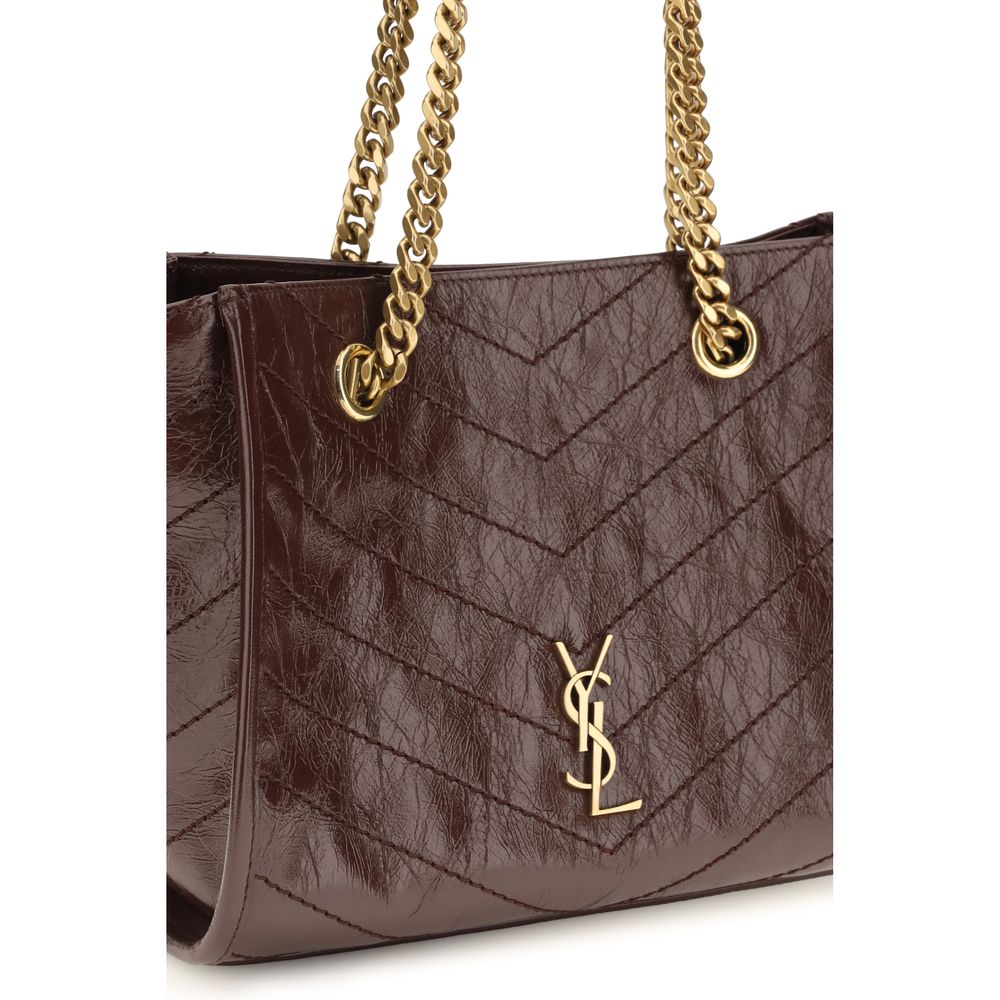 Brown Calf Leather Bos Taurus Shoulder Bag Saint Laurent