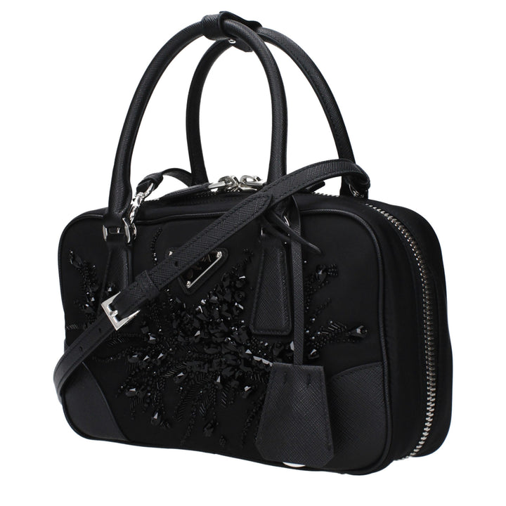 Black Fabric Handbag