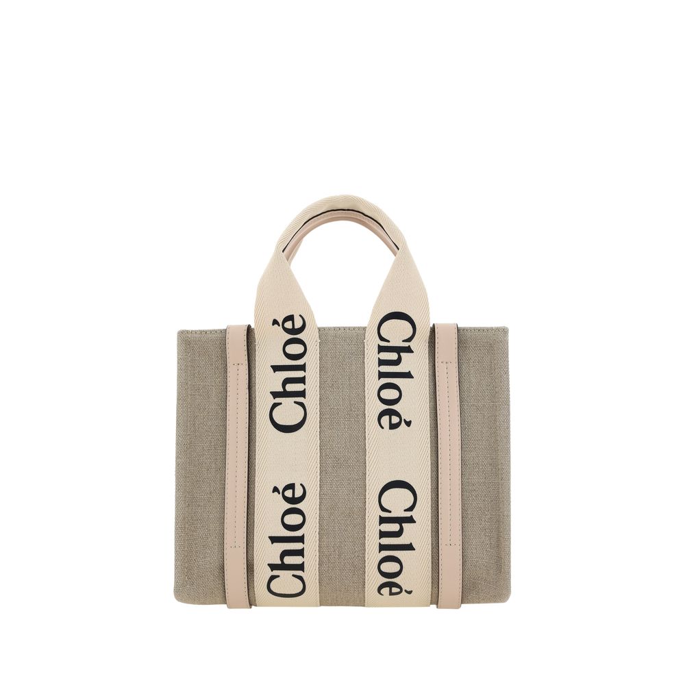 Brown Linen Handbag Chloé