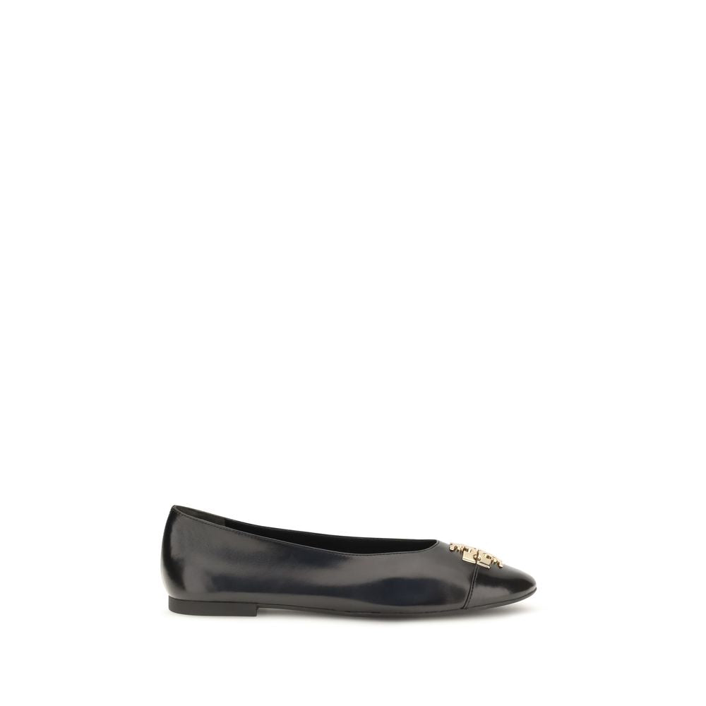 Black Goatskin Ballet Flats Tory Burch