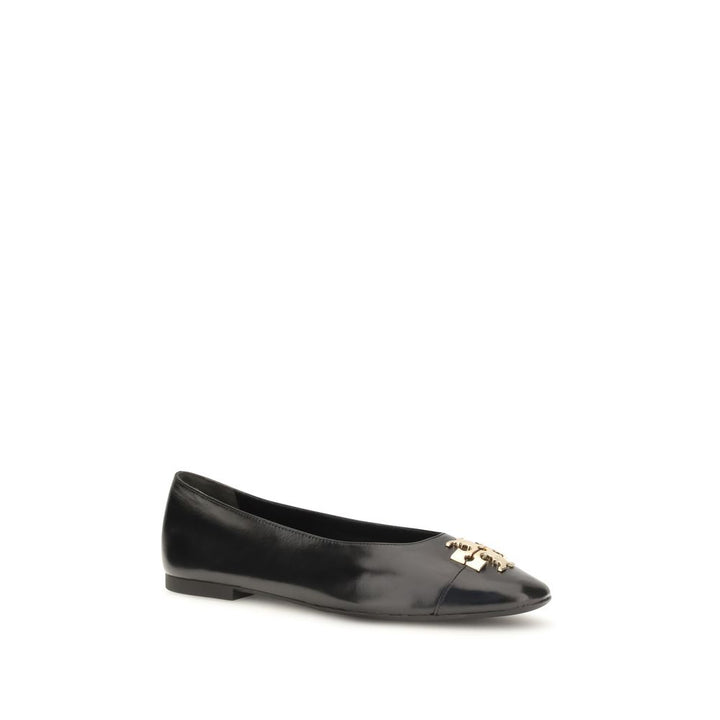 Black Goatskin Ballet Flats Tory Burch
