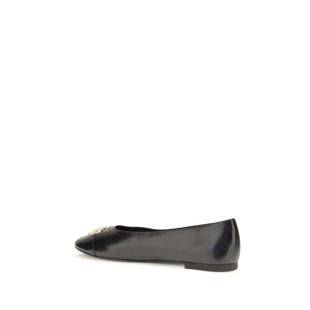 Black Goatskin Ballet Flats Tory Burch