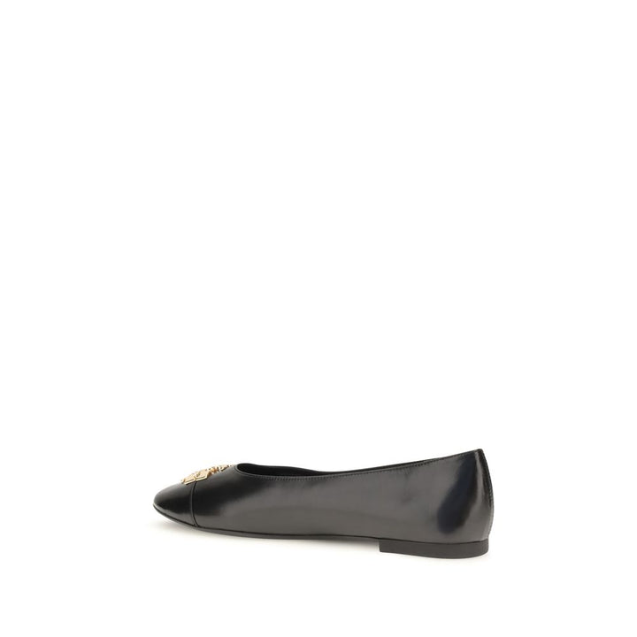 Black Goatskin Ballet Flats Tory Burch