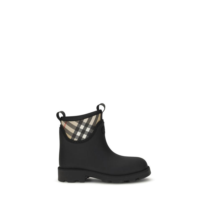 Black Rubber Ankle Boots Burberry