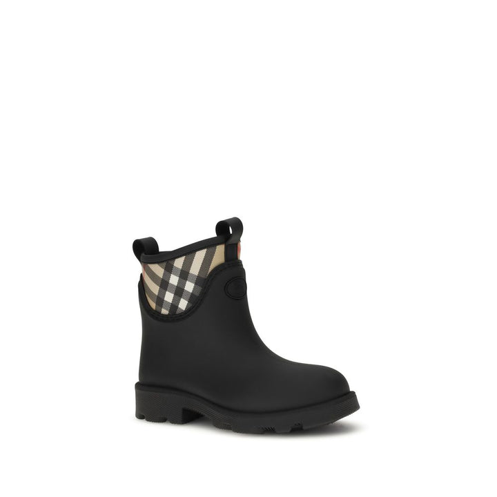 Black Rubber Ankle Boots Burberry