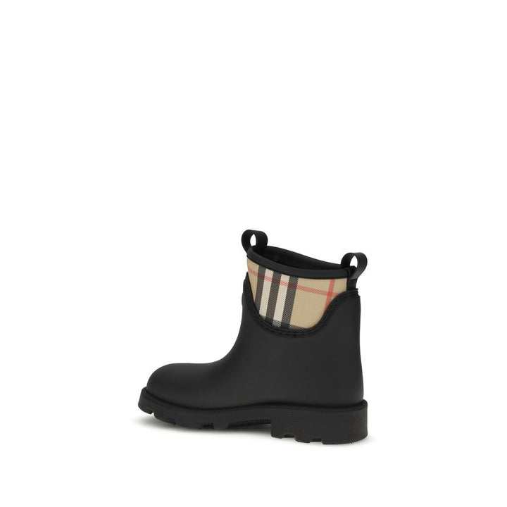 Black Rubber Ankle Boots Burberry