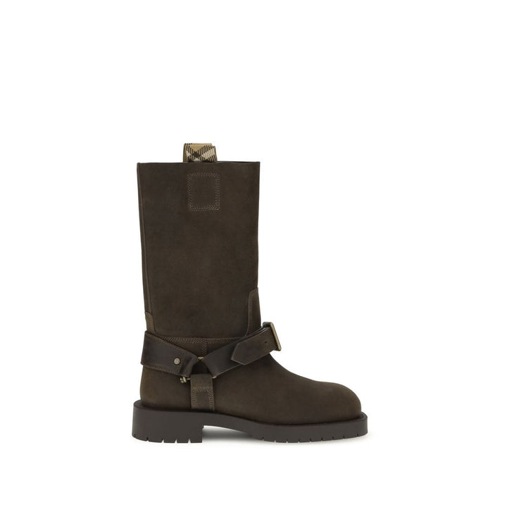 Brown Calf Leather Bos Taurus Lace-Up Boots Burberry