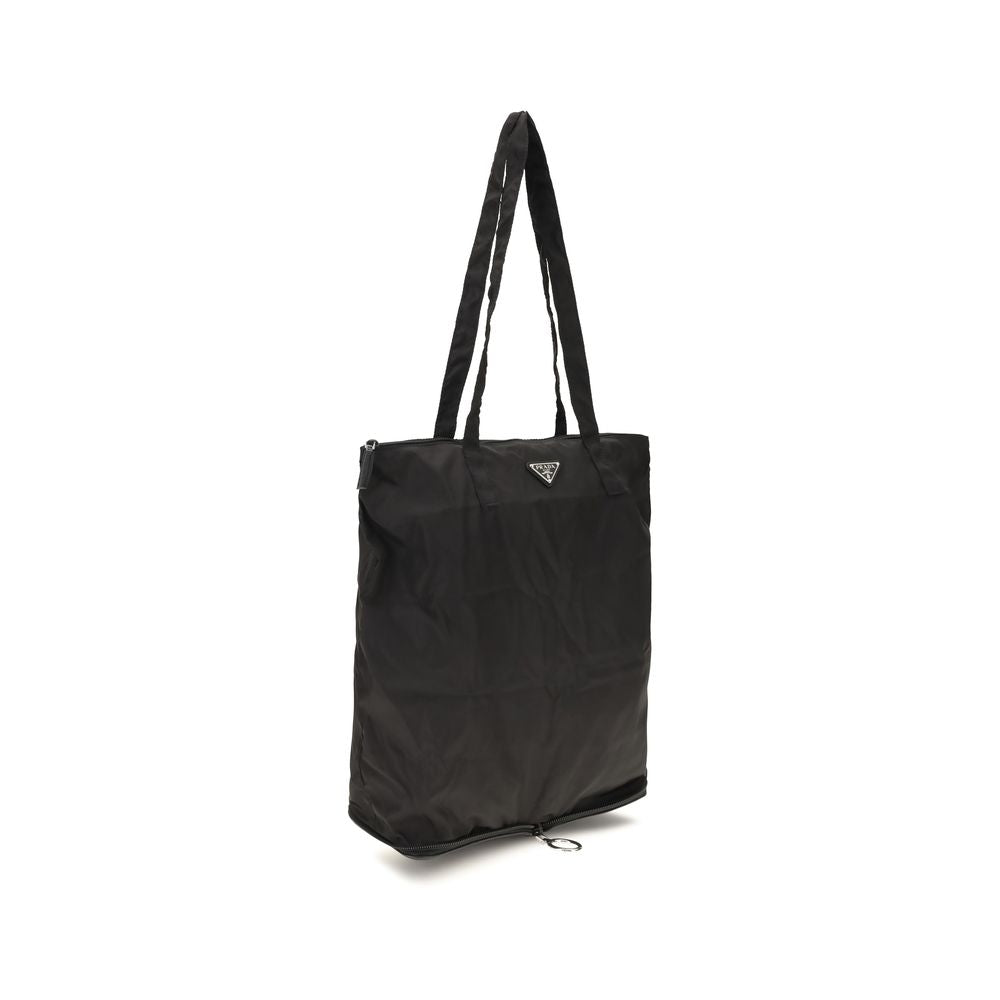 Black Calf Leather Bos Taurus Shoulder Bag Prada