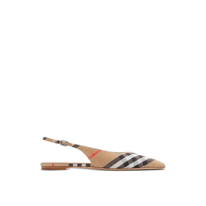 Brown Fabric Ballet Flats Burberry