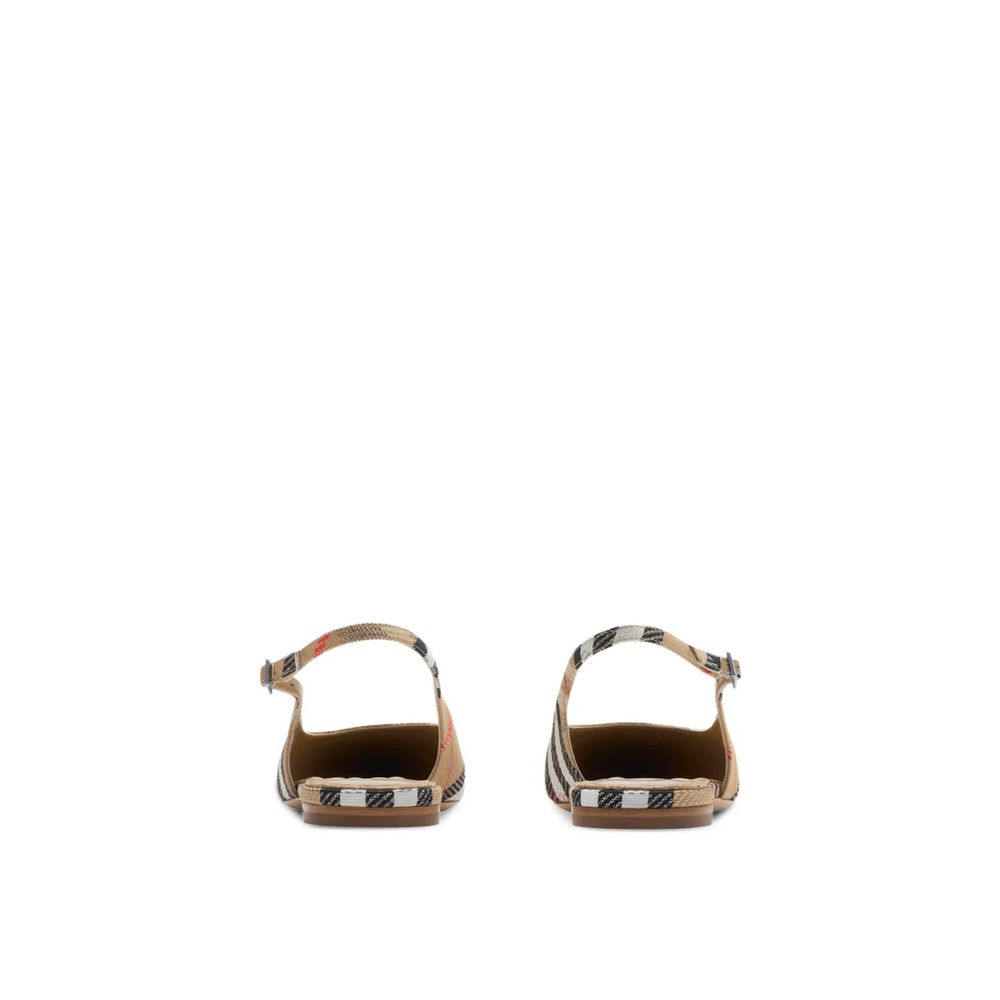 Brown Fabric Ballet Flats Burberry