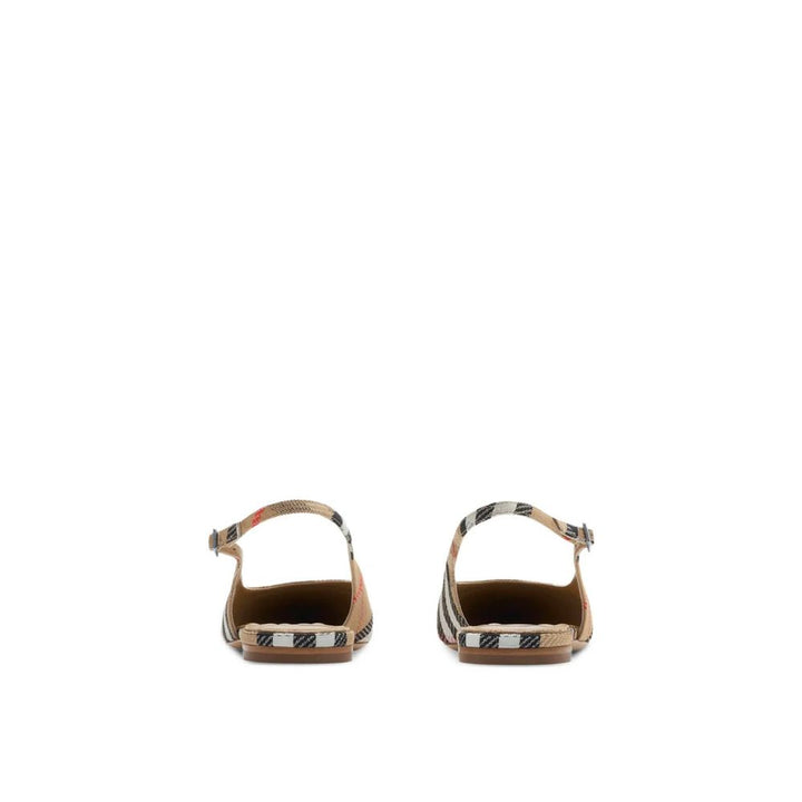 Brown Fabric Ballet Flats Burberry