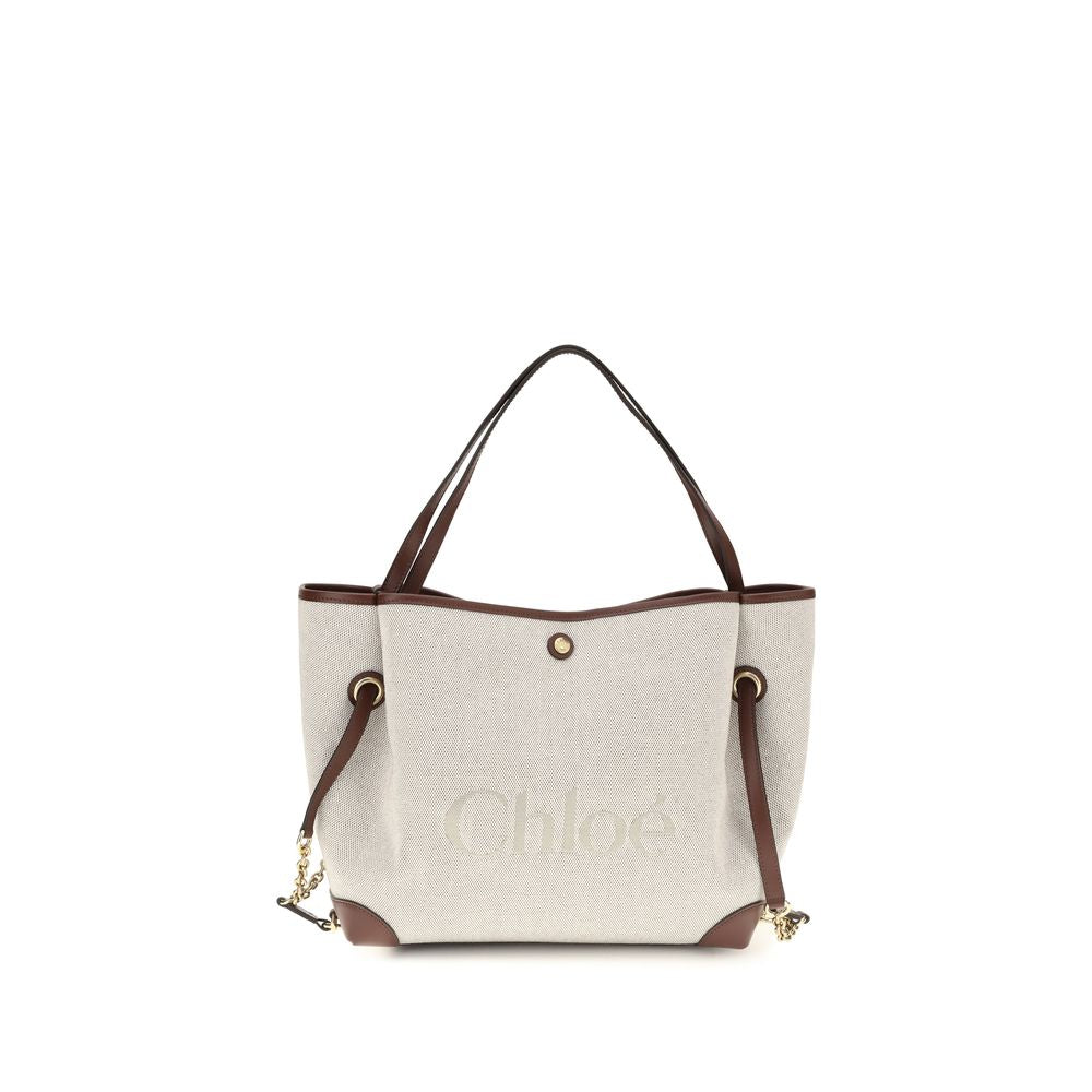 Beige Cotton Shoulder Bag Chloé