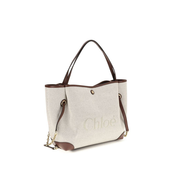 Beige Cotton Shoulder Bag Chloé
