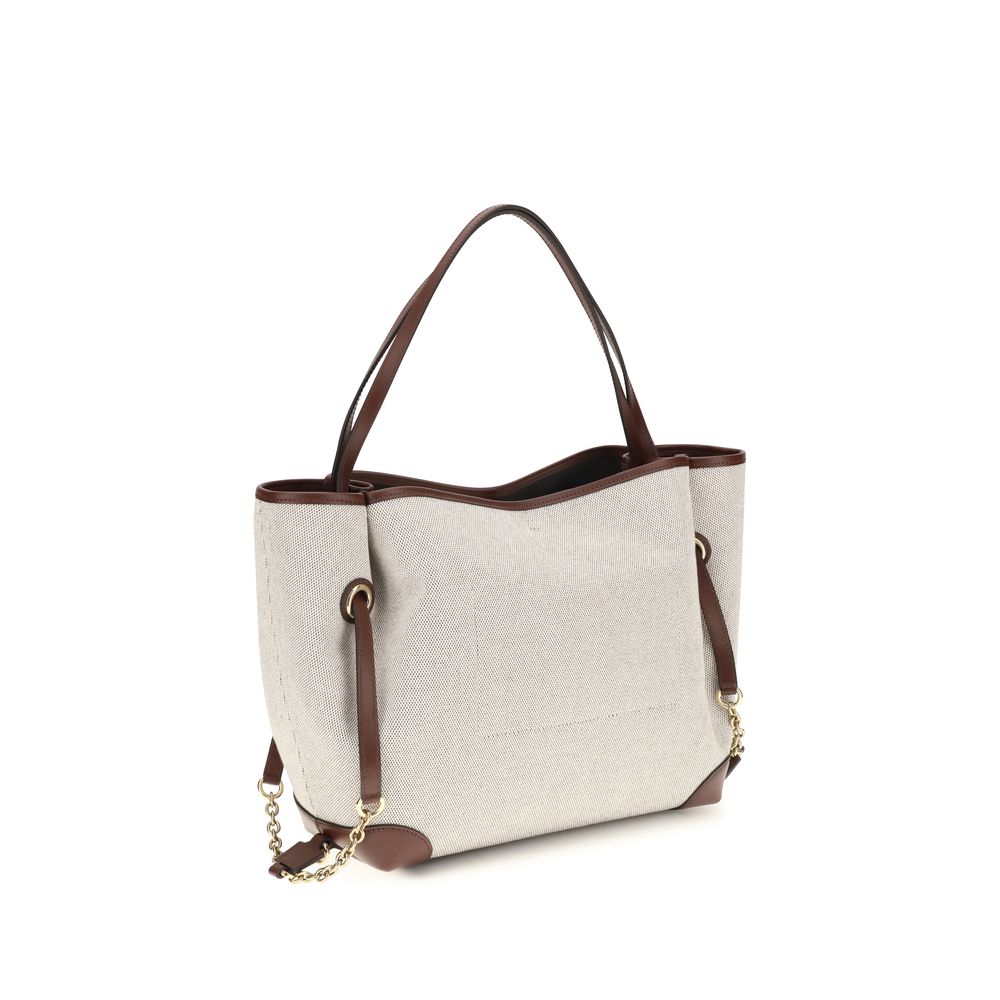 Beige Cotton Shoulder Bag Chloé