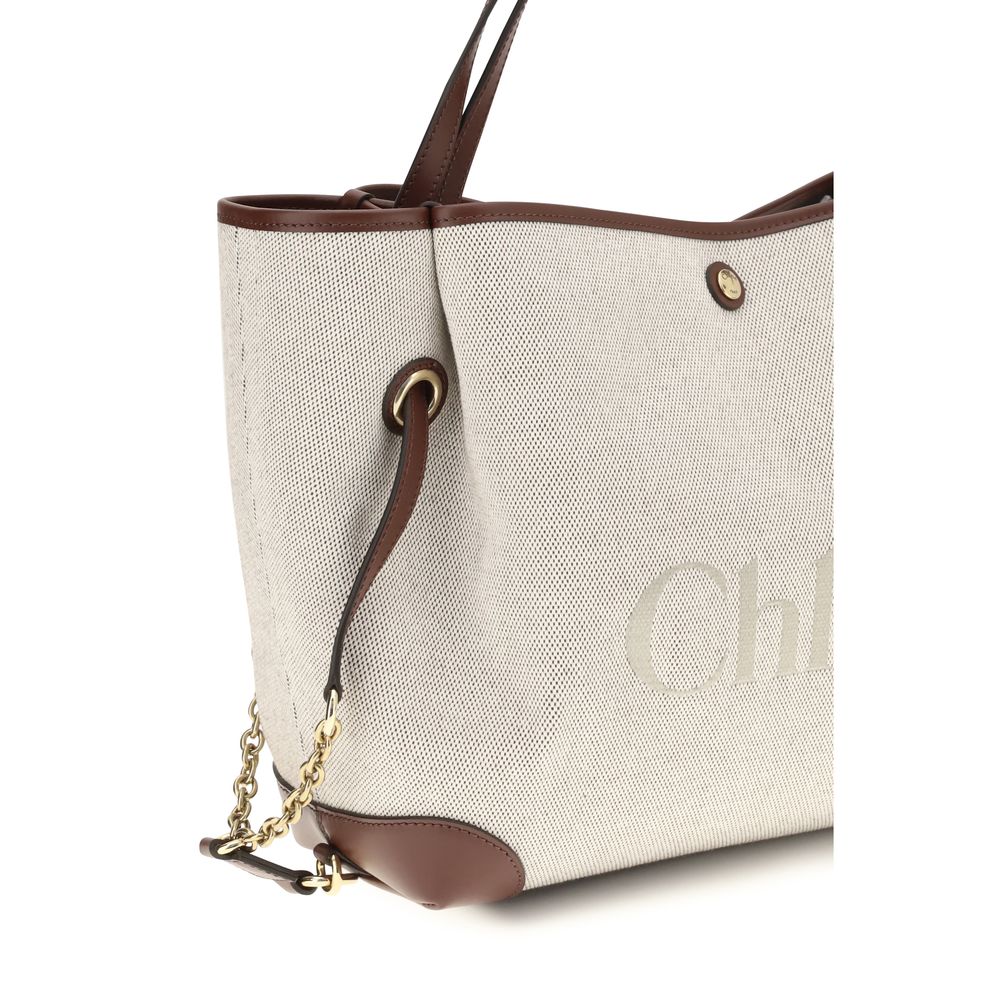 Beige Cotton Shoulder Bag Chloé