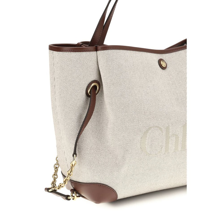 Beige Cotton Shoulder Bag Chloé