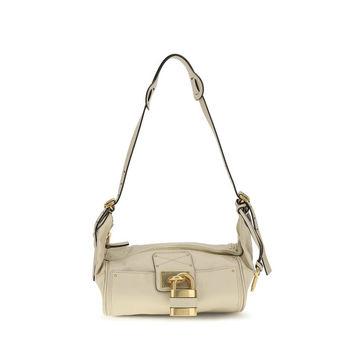 Beige Calf Leather Bos Taurus Shoulder Bag Chloé