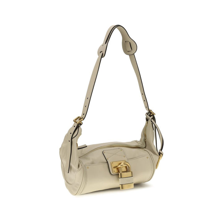 Beige Calf Leather Bos Taurus Shoulder Bag Chloé