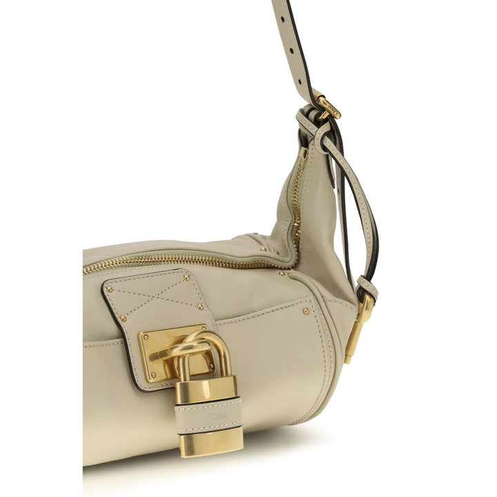 Beige Calf Leather Bos Taurus Shoulder Bag Chloé