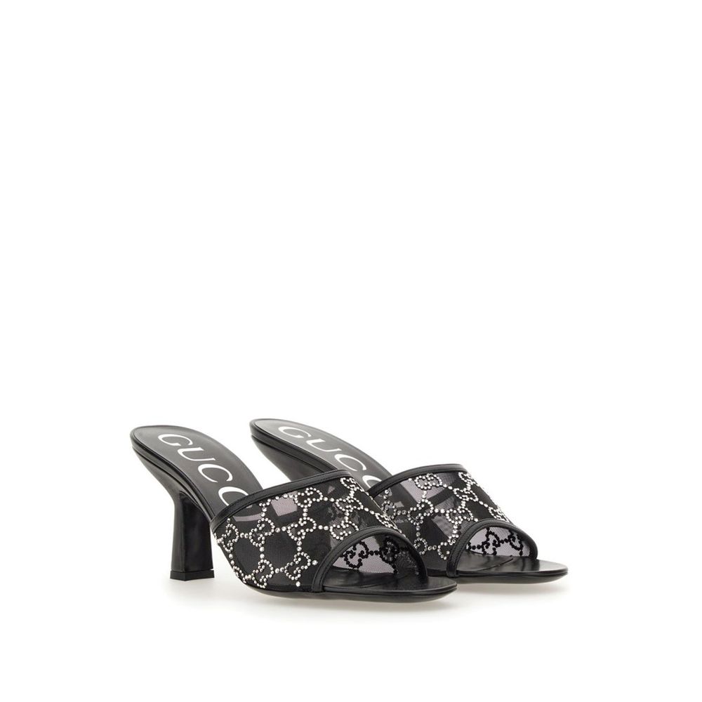 Black Polyamide Mules Gucci
