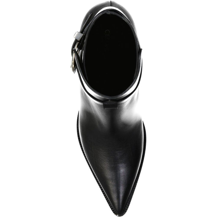 Black Calfskin High Heel Boots Celine