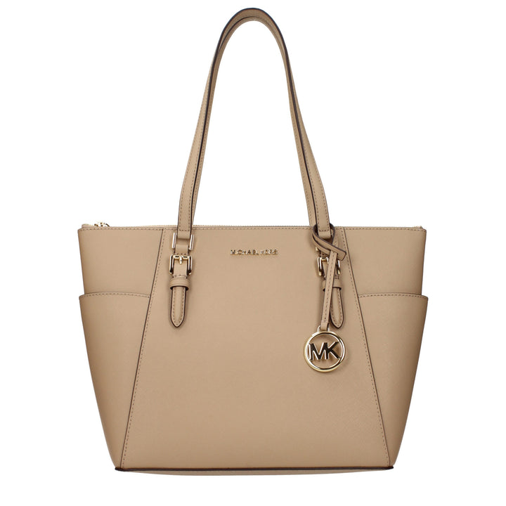 Beige Leather Shoulder Bag Michael Kors