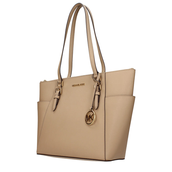 Beige Leather Shoulder Bag Michael Kors