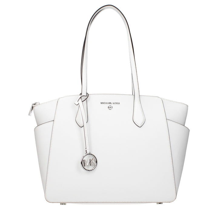 White Leather Shoulder Bag Michael Kors