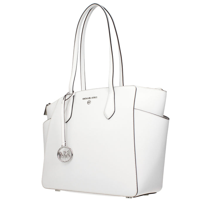 White Leather Shoulder Bag Michael Kors
