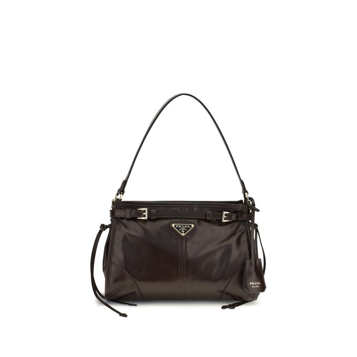 Brown Calf Leather Bos Taurus Handbag Prada