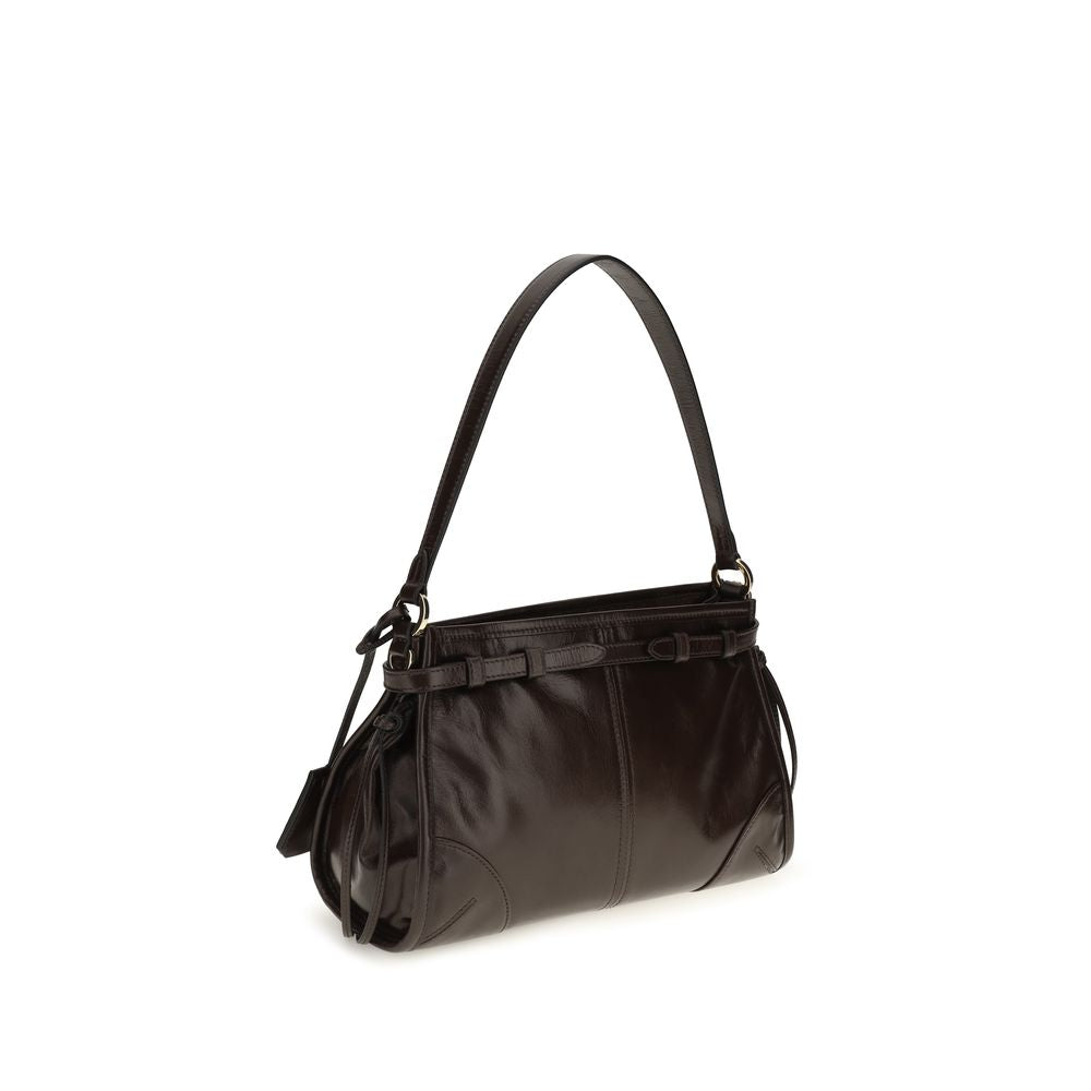 Brown Calf Leather Bos Taurus Handbag Prada