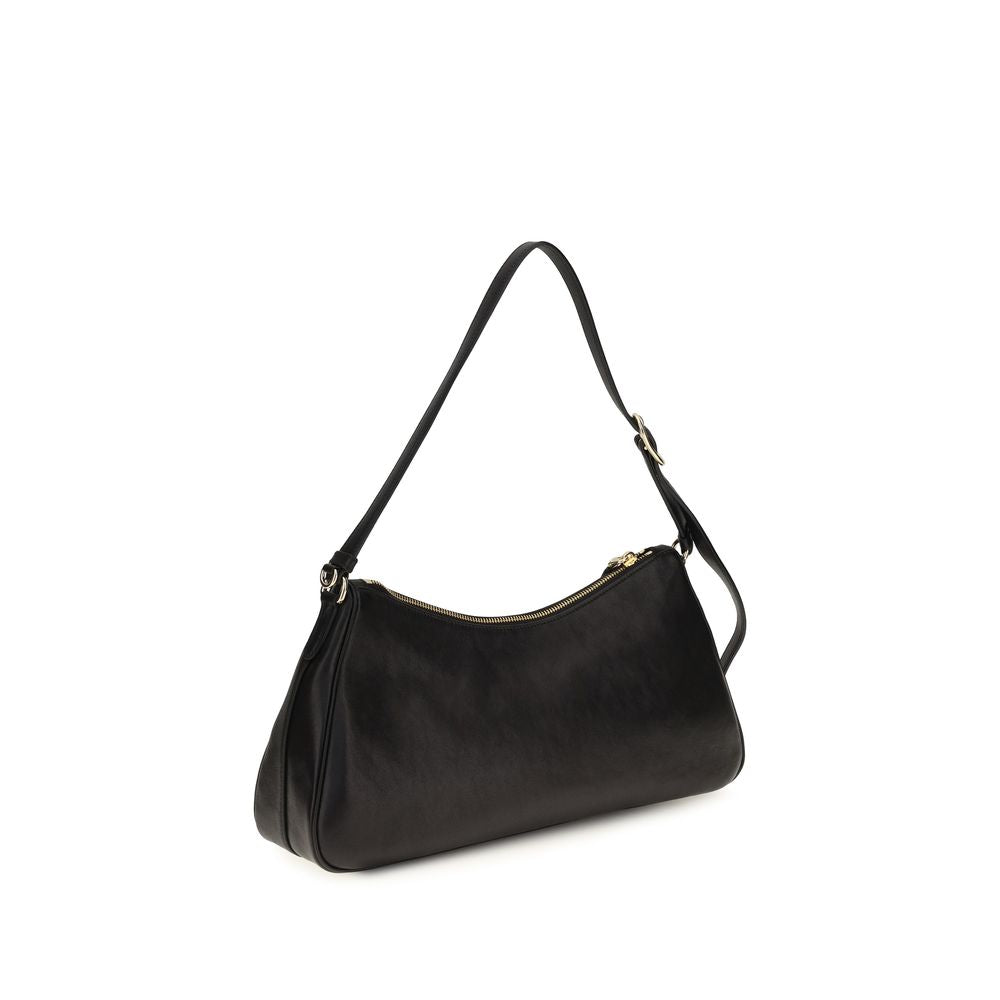 Black Calf Leather Bos Taurus Shoulder Bag Prada