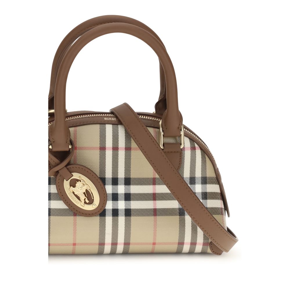Beige Canvas Handbag Burberry
