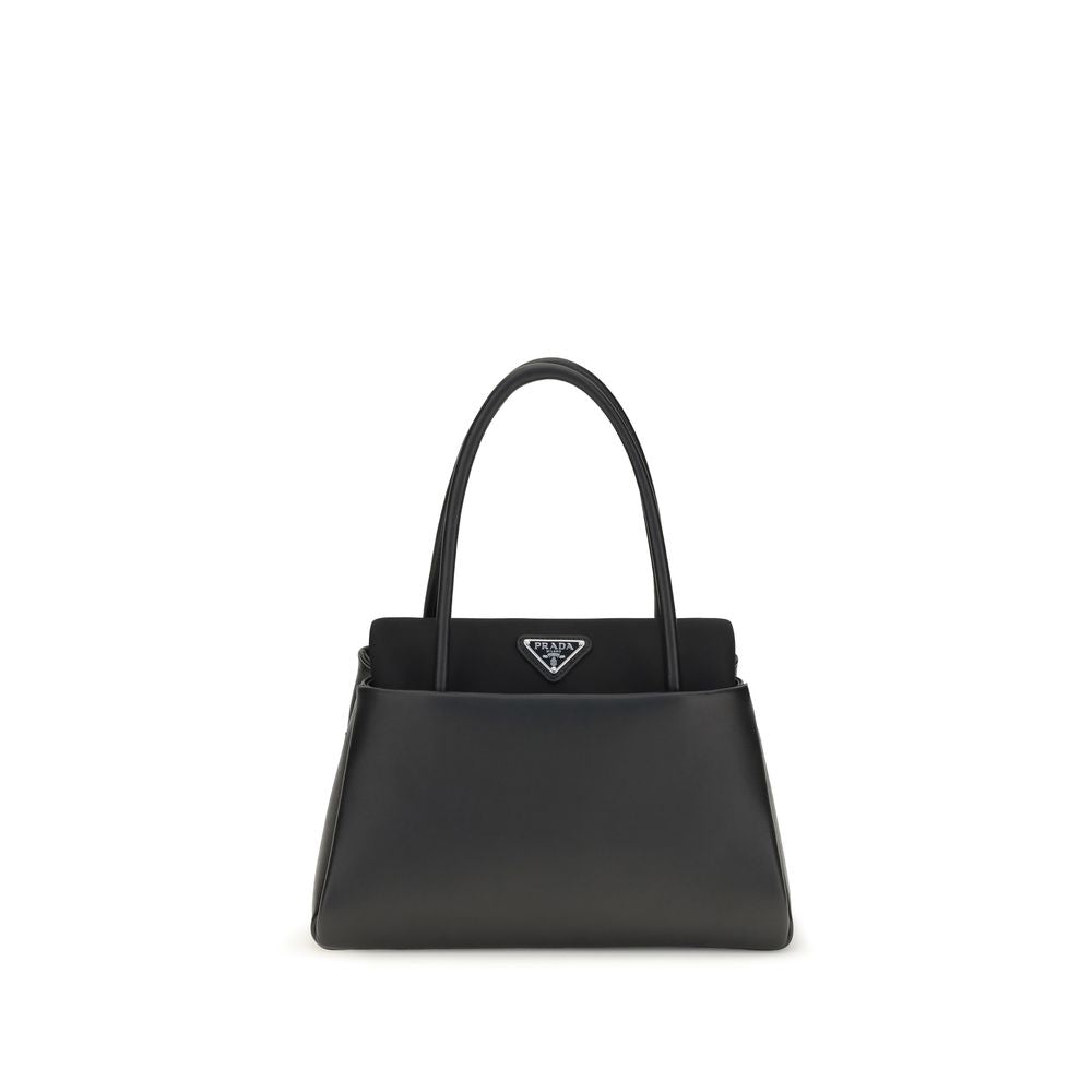 Black Calf Leather Bos Taurus Handbag Prada
