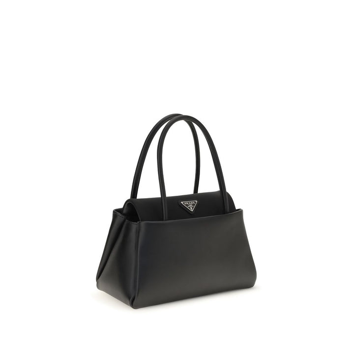 Black Calf Leather Bos Taurus Handbag Prada