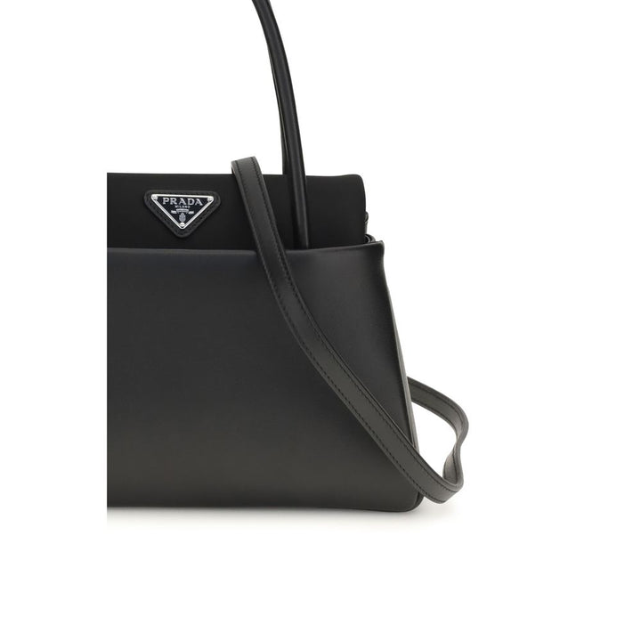 Black Calf Leather Bos Taurus Handbag Prada