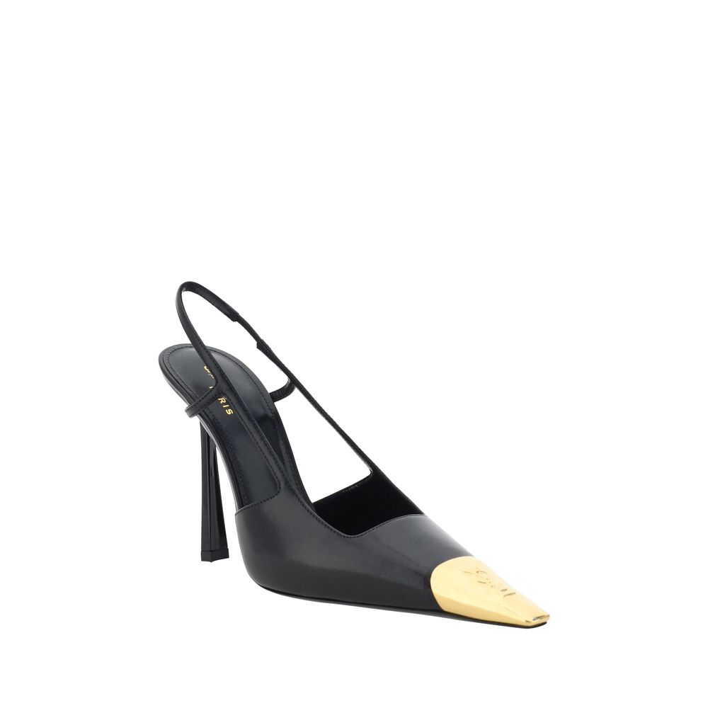 Black Lamb Ovis Aries Aries High Heel Pumps Saint Laurent