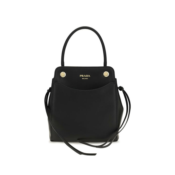 Black Calf Leather Bos Taurus Shoulder Bag Prada