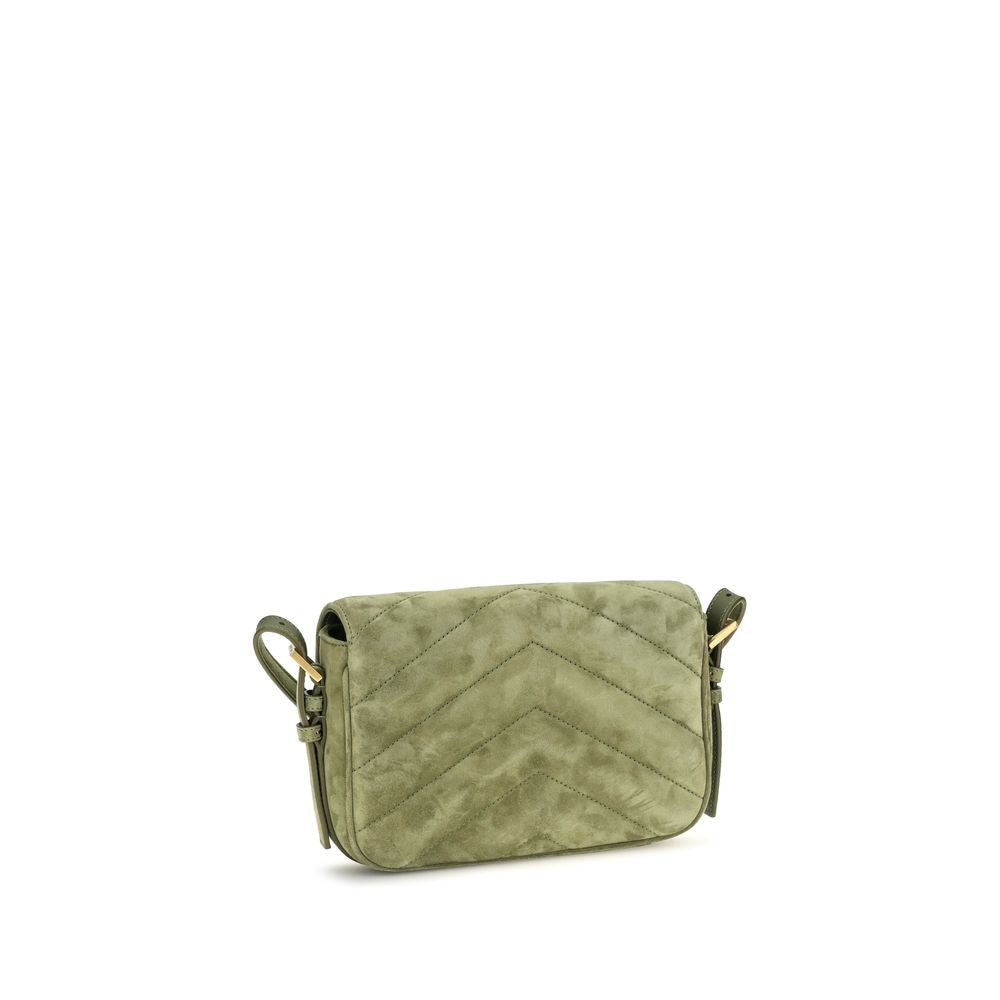 Bicolor Suede Leather Shoulder Bag Saint Laurent