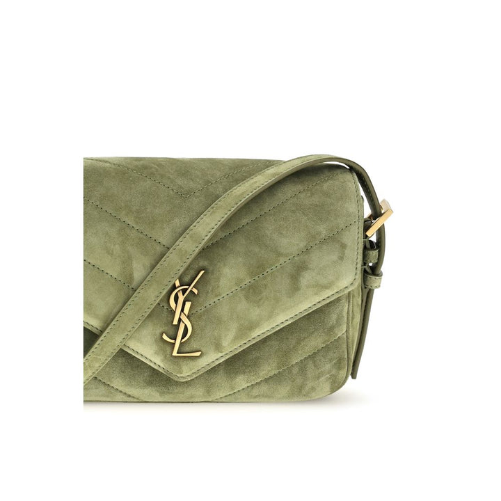 Bicolor Suede Leather Shoulder Bag Saint Laurent