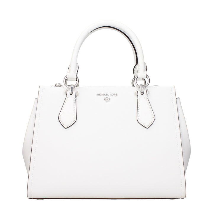 White Leather Handbag Michael Kors