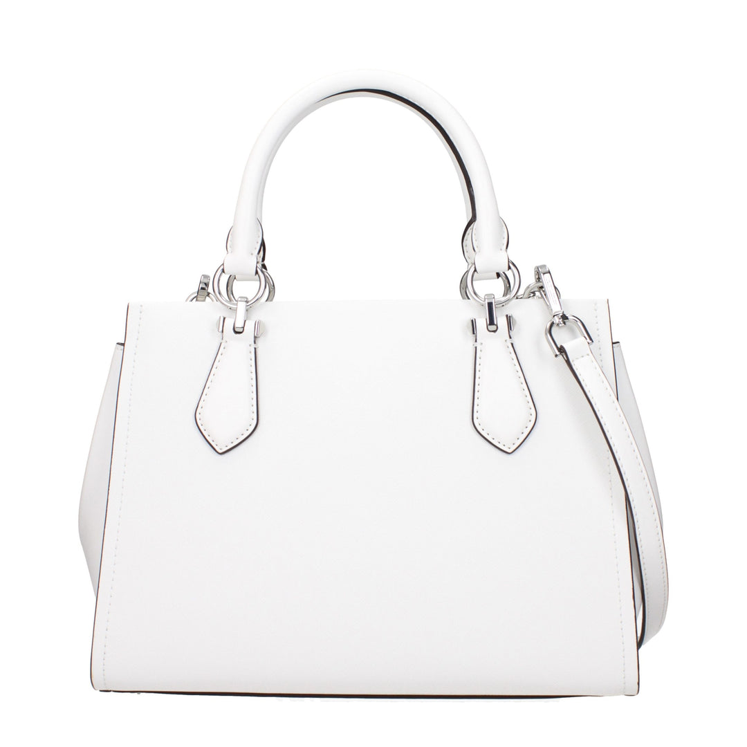 White Leather Handbag Michael Kors