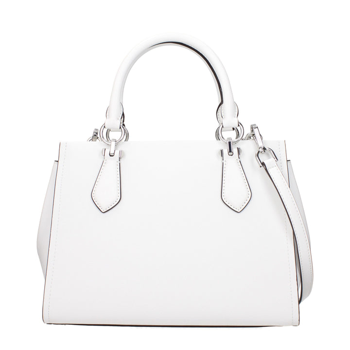 White Leather Handbag Michael Kors