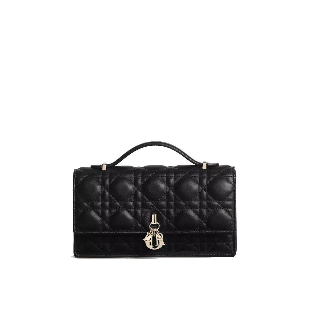 Black Leather Shoulder Bag Dior