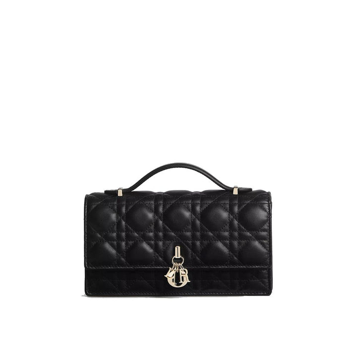 Black Leather Shoulder Bag Dior