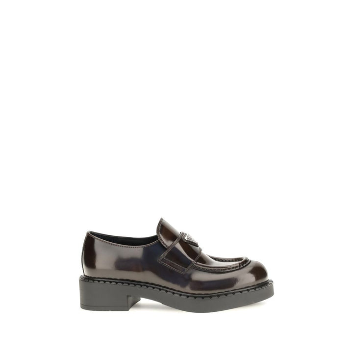 Brown Calf Leather Bos Taurus Slip-On Loafers Prada