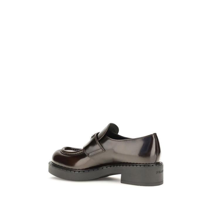 Brown Calf Leather Bos Taurus Slip-On Loafers Prada