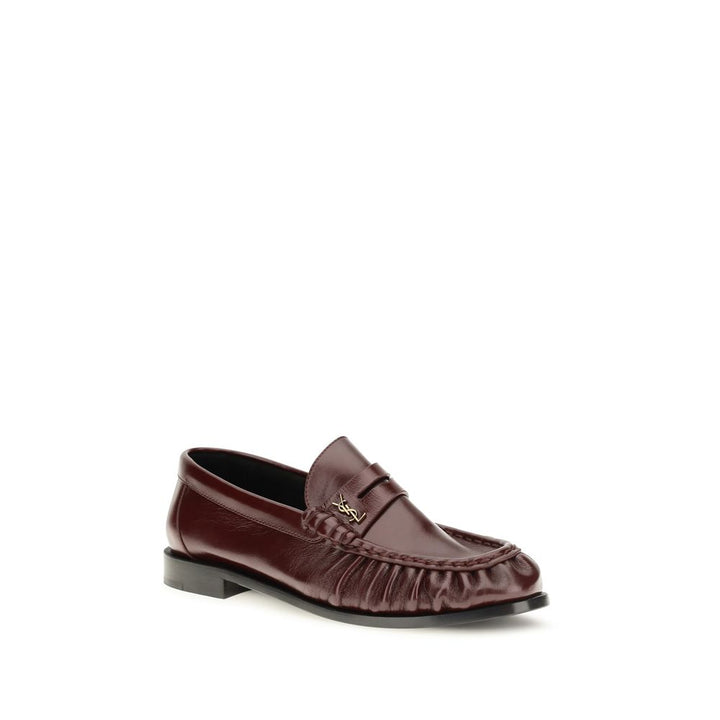 Bordeaux Lamb Ovis Aries Aries Slip-On Loafers Saint Laurent
