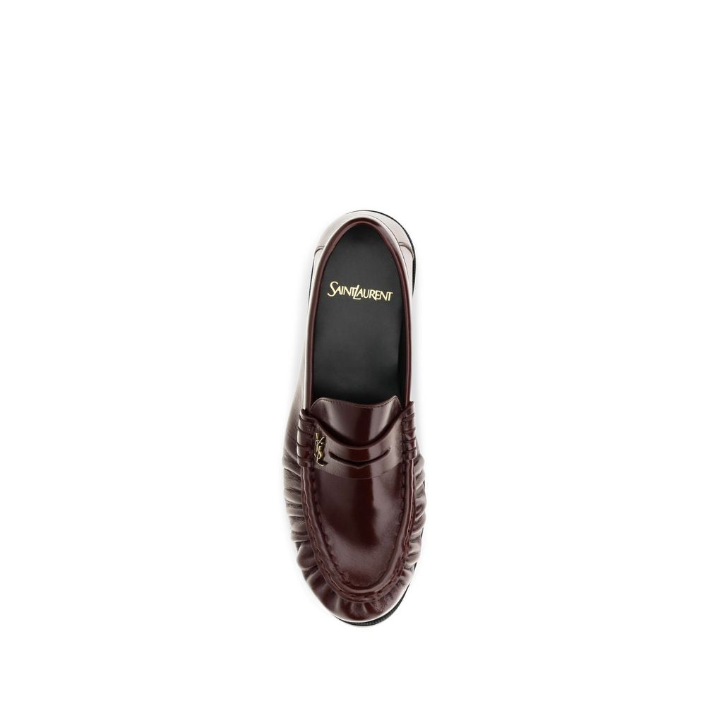 Bordeaux Lamb Ovis Aries Aries Slip-On Loafers Saint Laurent