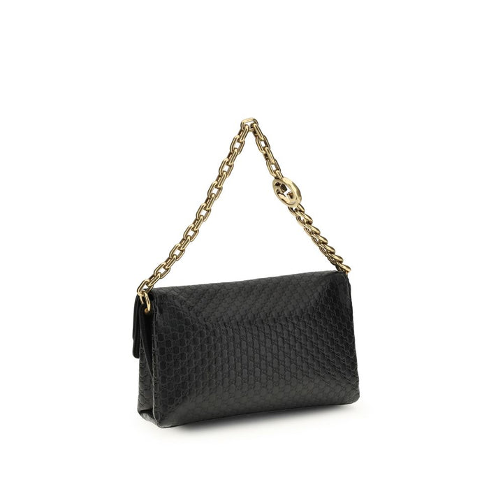 Black Calf Leather Bos Taurus Shoulder Bag Gucci